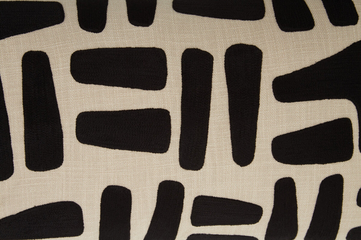 Orsina Ozella Rectangular Lumbar Cushion – Natural & Black Cotton