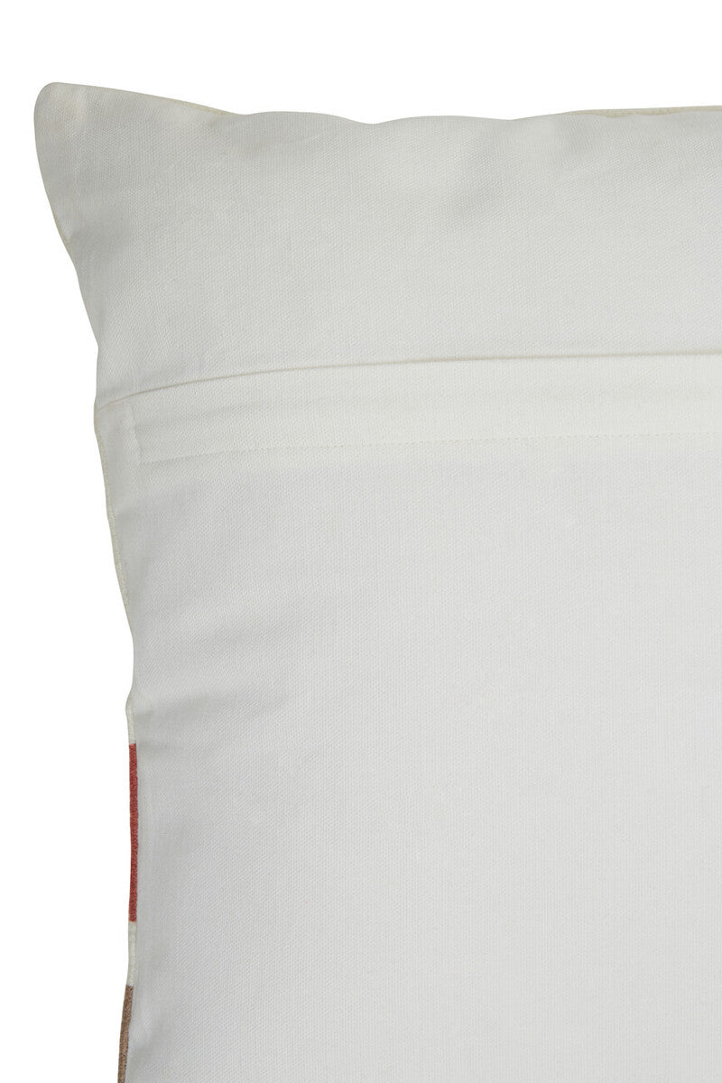 Orsina Bosie Ozella Red and White Geometric Tonal Accent Cushion