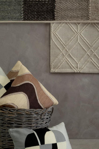 Orsina Bosie Ozella Embroidered Rectangular Cushion – Monochrome Print