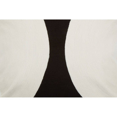 Orsina Bosie Ozella Geometric Cotton Cushion – Black and White