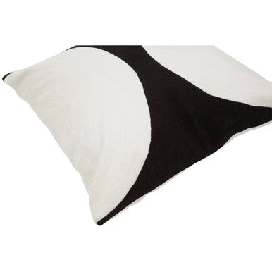 Orsina Bosie Ozella Geometric Cotton Cushion – Black and White
