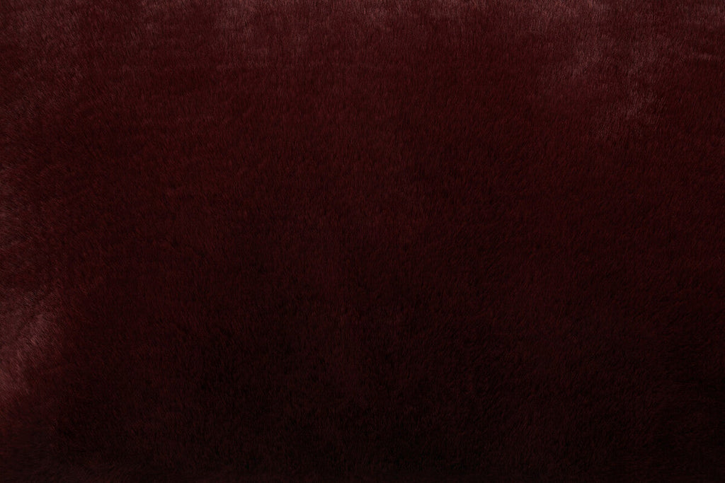 Orsina Bosie Lamina Red Wine Faux Fur Rectangular Lumbar Cushion