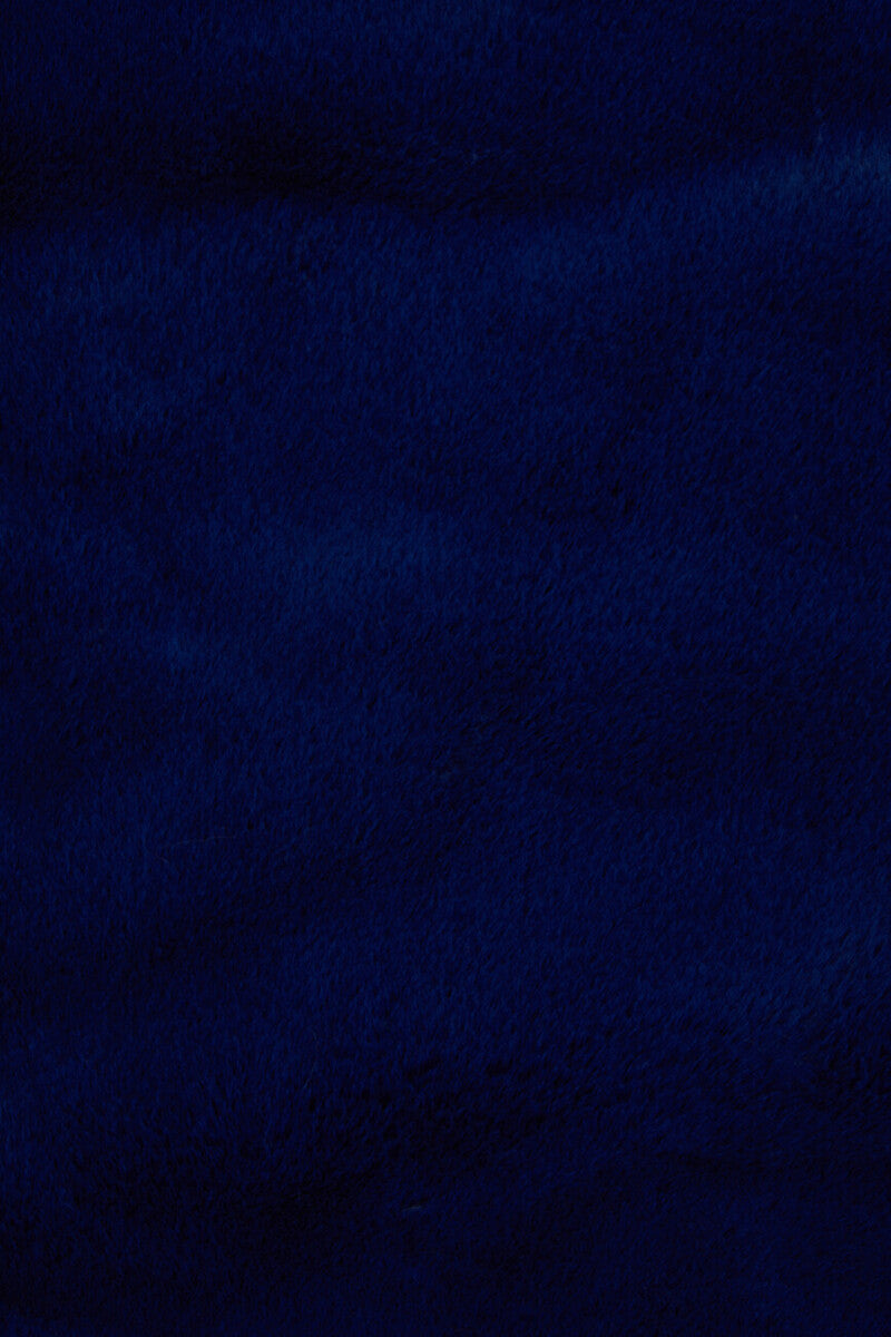Orsina Lamina Navy Blue Throw – Luxury Faux Fur Soft Plush Blanket