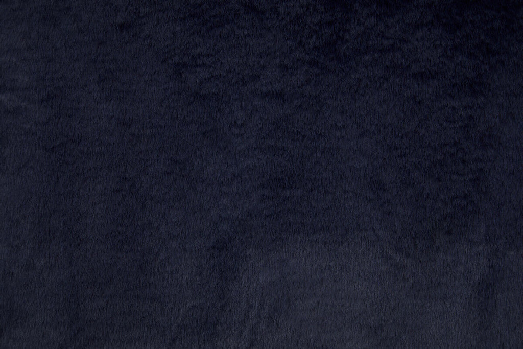 Orsina Bosie Lamina Navy Blue Faux Fur Rectangular Lumbar Cushion