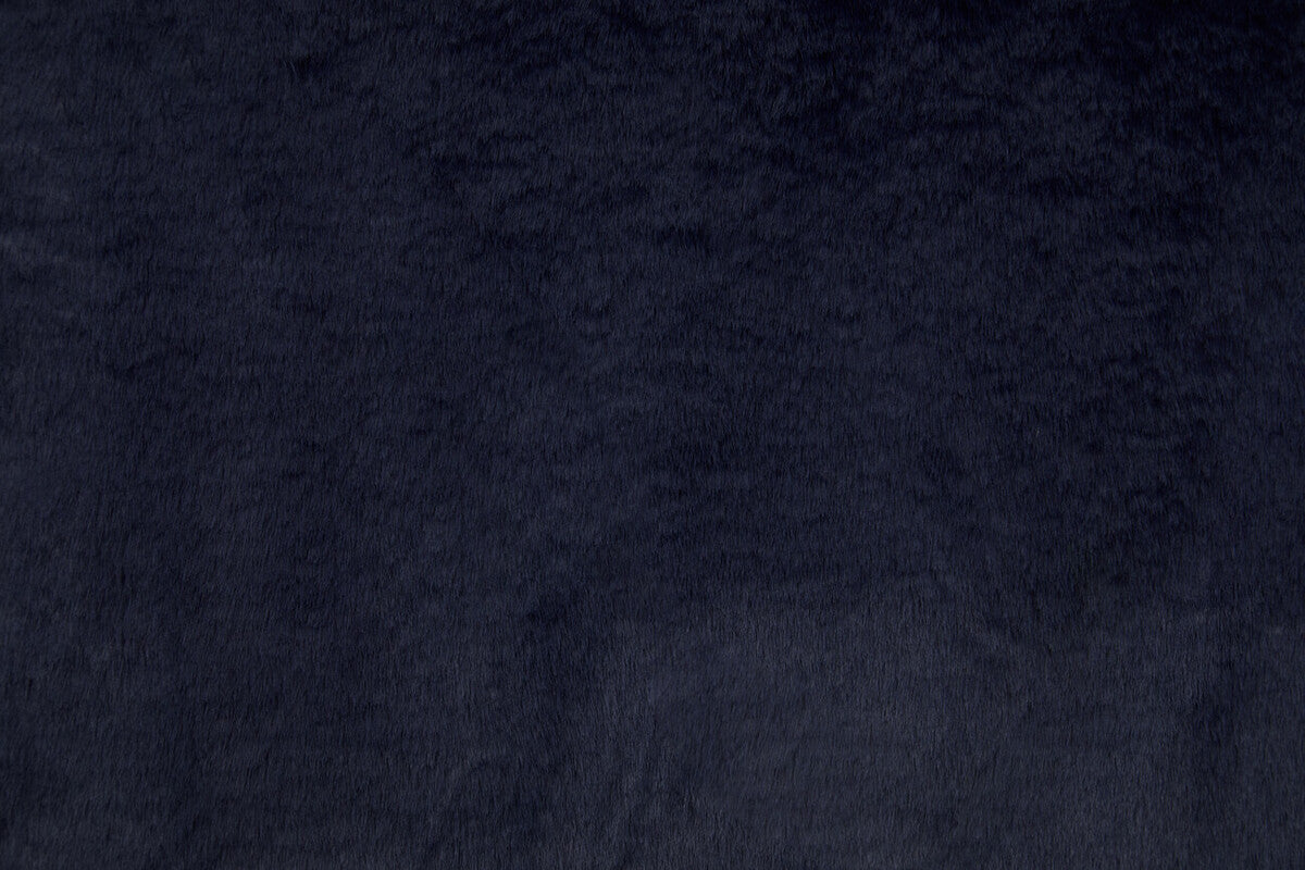 Orsina Bosie Lamina Navy Blue Faux Fur Rectangular Lumbar Cushion