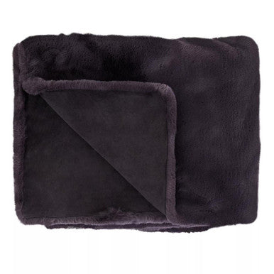 Orsina Lamina Grey Faux Fur Throw – Luxury Plush Soft Blanket