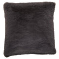 Orsina Lamina Grey Square Faux Fur Cushion – Plush Decorative Pillow