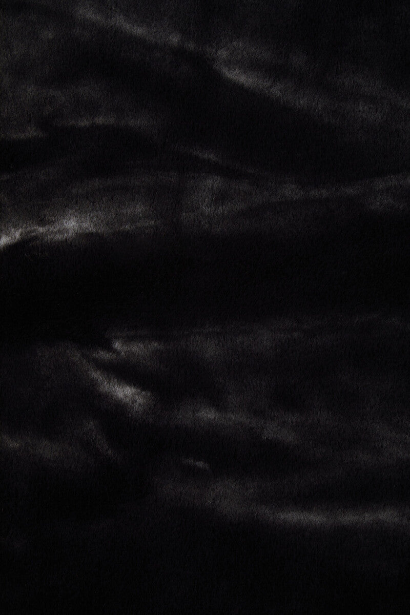 Orsina Lamina Black Faux Fur Throw – Luxury Soft Bed & Sofa Blanket
