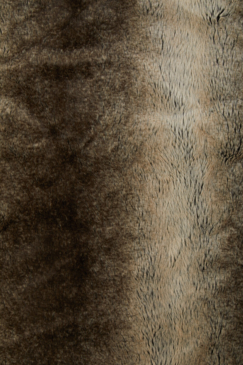 Orsina Bosie Lamina Mocha Ombre Faux Fur Throw | Luxury Plush Blanket