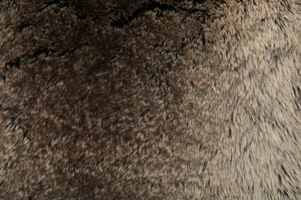 Orsina Lamina Mocha Ombre Faux Fur Square Cushion | Feather Filled