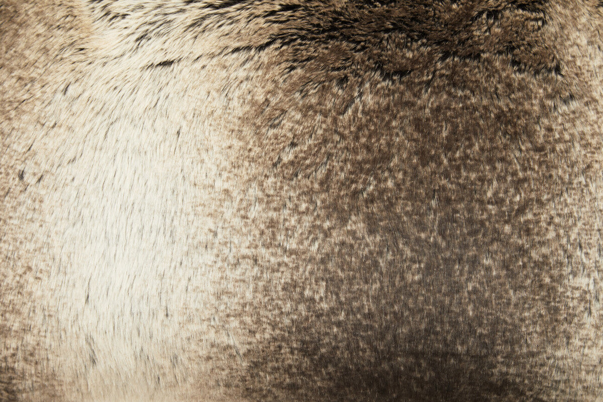 Orsina Mocha Ombre Faux Fur Rectangular Lumbar Cushion | 60x40cm