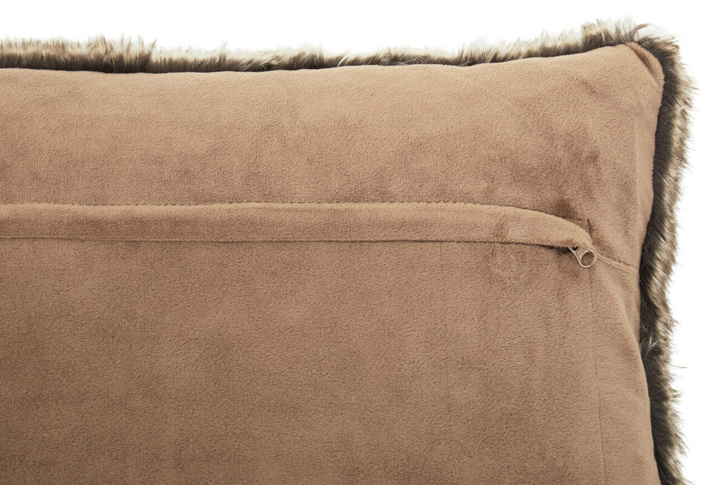 Orsina Mocha Ombre Faux Fur Rectangular Lumbar Cushion | 60x40cm