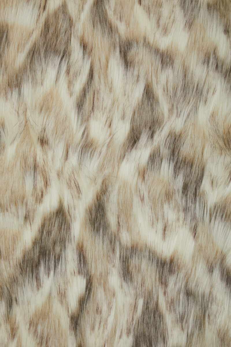 Orsina Lamina Natural Faux Fur Throw – Luxury Plush Blanket with Suede