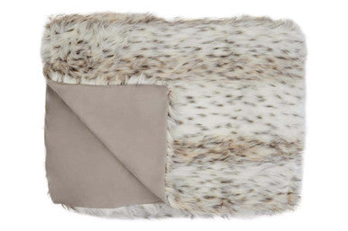 Orsina Lamina Animal Print Faux Fur Throw Blanket with Suede Reverse