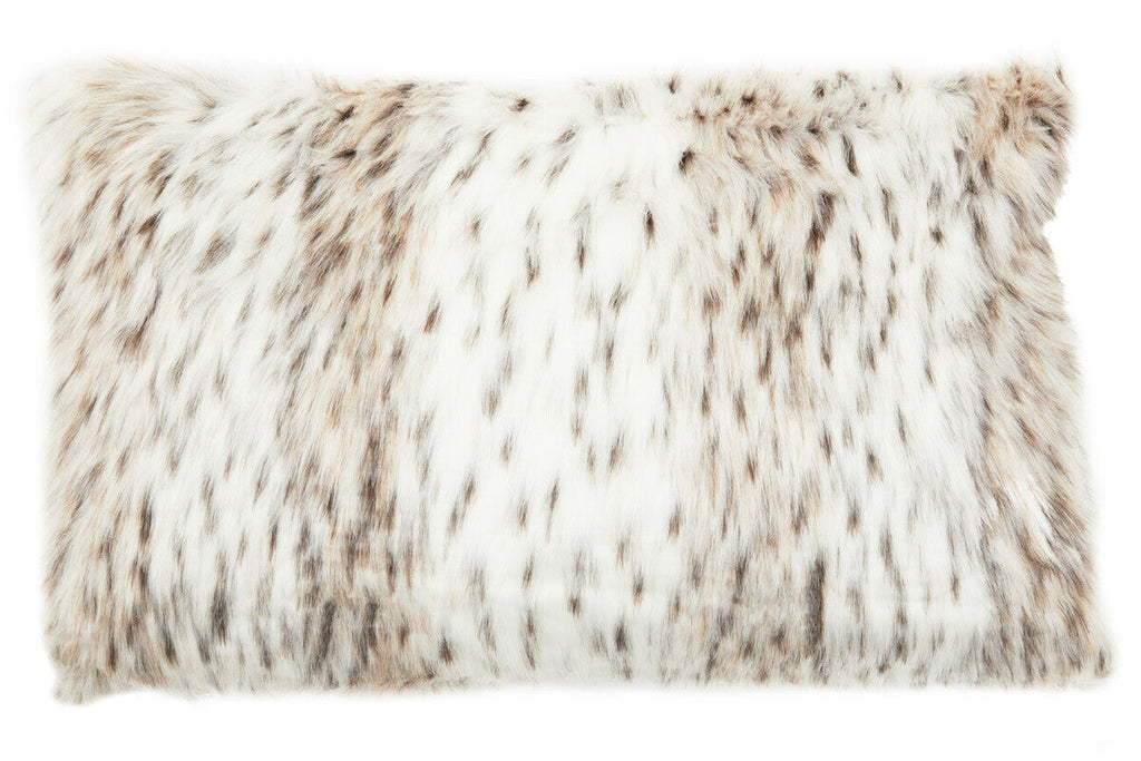 Orsina Lamina Animal Print Faux Fur Rectangular Lumbar Cushion