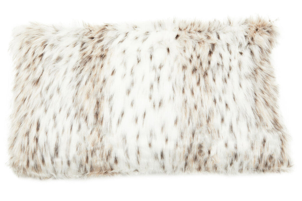 Orsina Lamina Animal Print Faux Fur Rectangular Lumbar Cushion