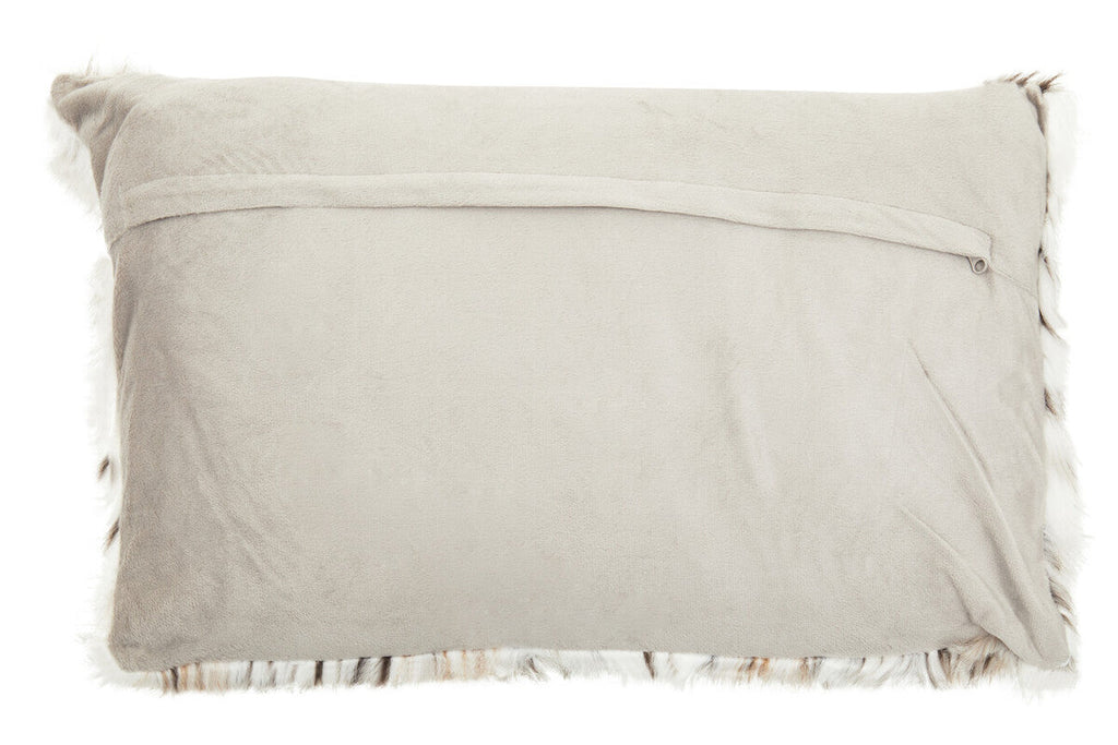 Orsina Lamina Animal Print Faux Fur Rectangular Lumbar Cushion