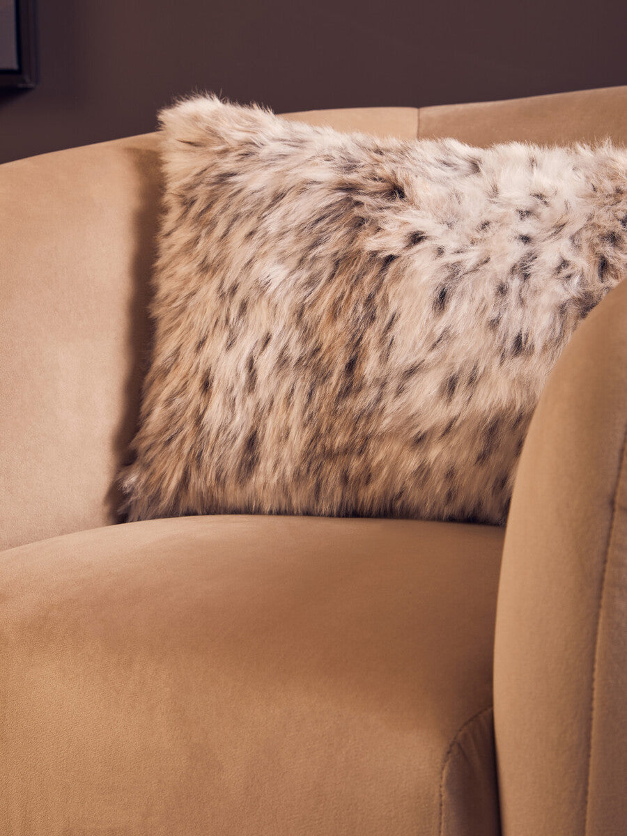 Orsina Lamina Animal Print Faux Fur Rectangular Lumbar Cushion
