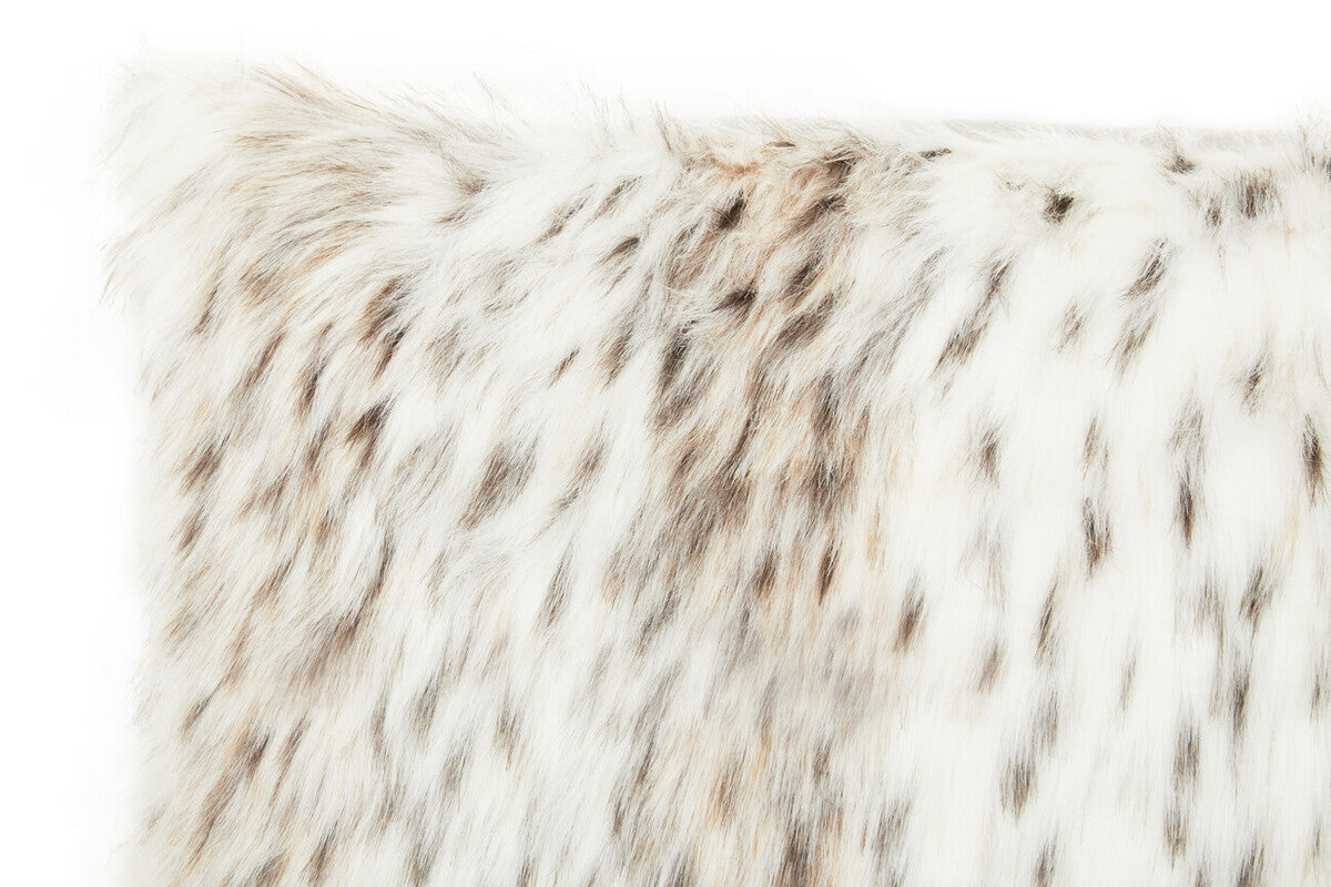Orsina Lamina Animal Print Faux Fur Rectangular Lumbar Cushion
