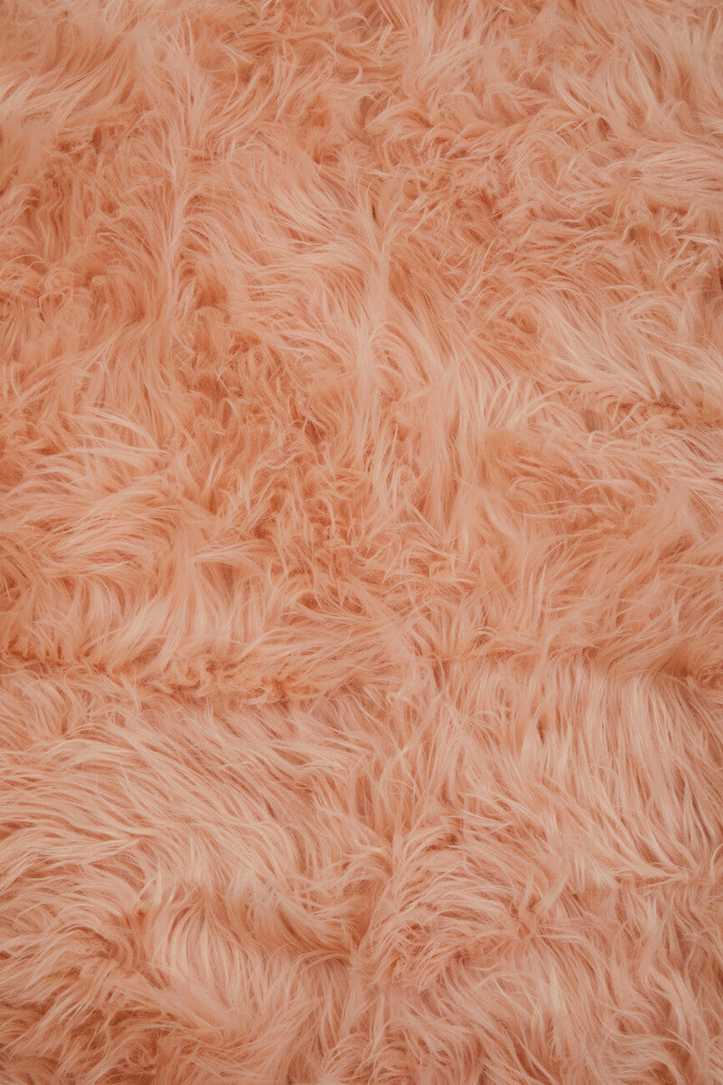 Orsina Lamina Pink Throw – Plush Faux Fur Soft Blanket for Home Decor