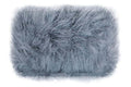 Orsina Bosie Grey Mongolian Fur Rectangular Lumbar Accent Cushion