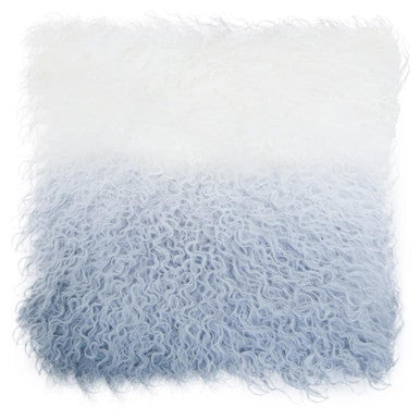 Orsina Bosie Mongolian Lamb Fur Square Cushion | Grey Ombre