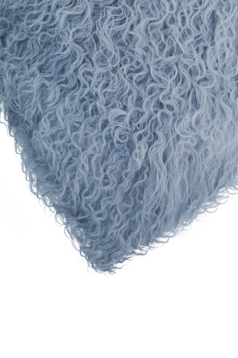 Orsina Bosie Mongolian Lamb Fur Square Cushion | Grey Ombre