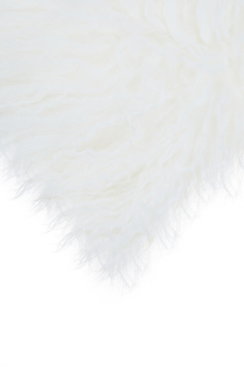 Orsina Mongolian Fur Rectangular Lumbar Cushion - Grey Ombre