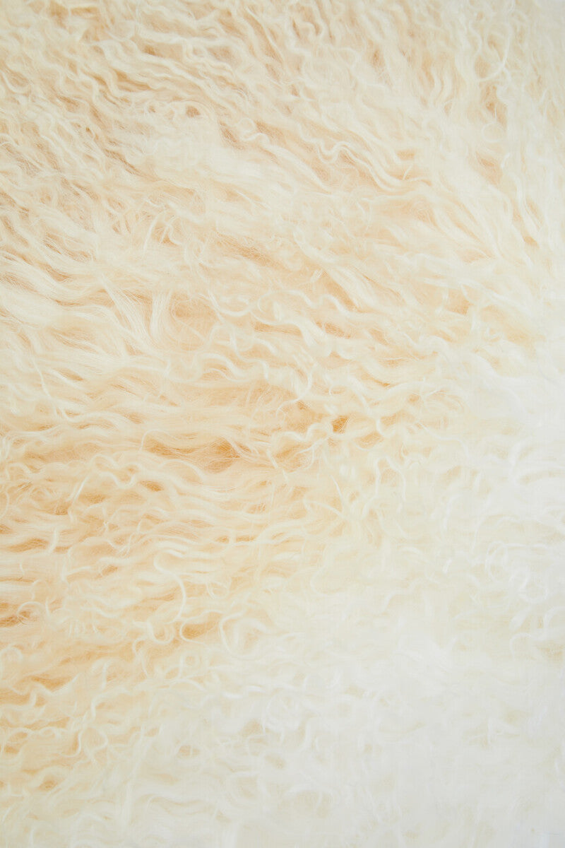 Orsina Bosie Real Mongolian Lamb Fur Square Ombre Decorative Cushion