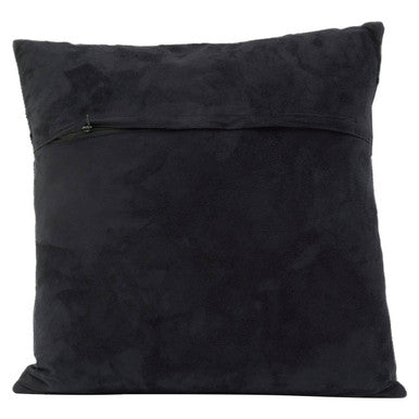 Orsina Bosie Safira Black and Grey Hair on Leather Cushion – Patchwork