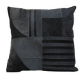 Orsina Bosie Safira Black and Grey Hair on Leather Cushion – Patchwork