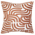 Orsina Bosie Ozella Embroidered Cotton Square Cushion - Terracotta