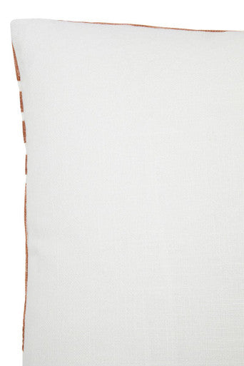 Orsina Bosie Ozella Embroidered Cotton Square Cushion - Terracotta