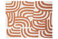 Orsina Bosie Ozella Knitted Throw – Natural and Terracotta Abstract