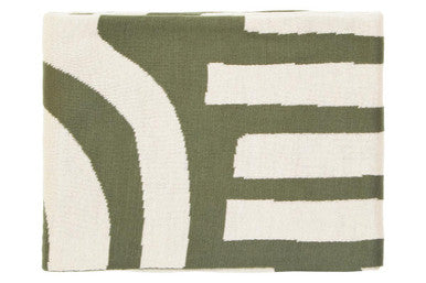Orsina Bosie Ozella Knitted Throw – Abstract Two-Tone Green Blanket