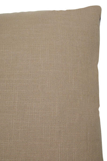 Orsina Bosie Ozella Square Cushion – Black and Natural Embroidered Cotton