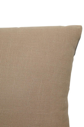 Orsina Bosie Ozella Natural and Grey Embroidered Cotton Cushion