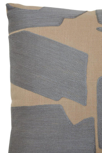 Orsina Bosie Ozella Square Cushion – Natural and Grey Cotton Pillow