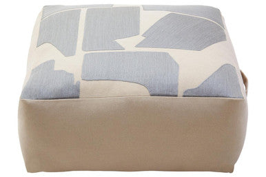 Orsina Bosie Ozella Square Floor Cushion – Natural and Grey Cotton