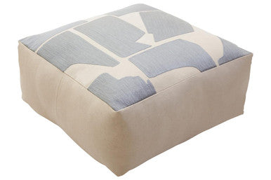 Orsina Bosie Ozella Square Floor Cushion – Natural and Grey Cotton