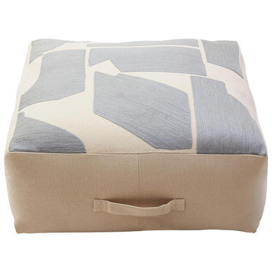 Orsina Bosie Ozella Square Floor Cushion – Natural and Grey Cotton