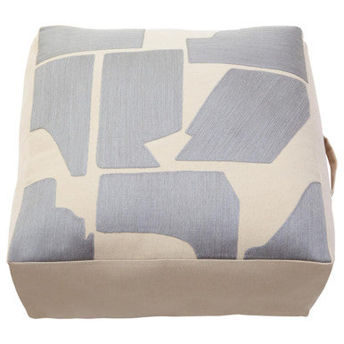 Orsina Bosie Ozella Square Floor Cushion – Natural and Grey Cotton