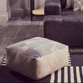 Orsina Bosie Ozella Square Floor Cushion – Natural and Grey Cotton