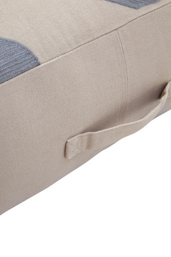 Orsina Bosie Ozella Square Floor Cushion – Natural and Grey Cotton