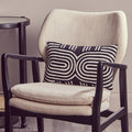 Orsina Bosie Ozella Black and White Embroidered Cotton Cushion