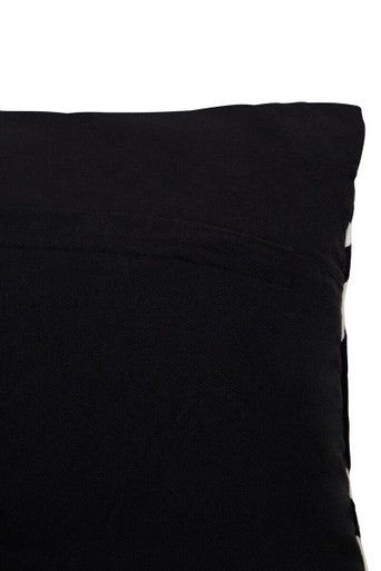 Orsina Bosie Ozella Black and White Embroidered Cotton Cushion