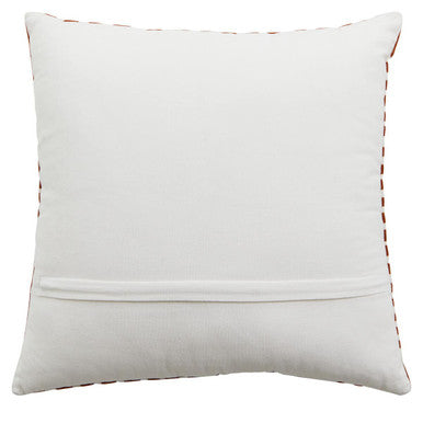 Orsina Bosie Ozella Rust and White Embroidered Cotton Cushion