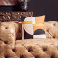 Orsina Bosie Ozella Geometric Cotton Cushion – Multi-Colour Accent Pillow