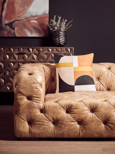Orsina Bosie Ozella Geometric Cotton Cushion – Multi-Colour Accent Pillow