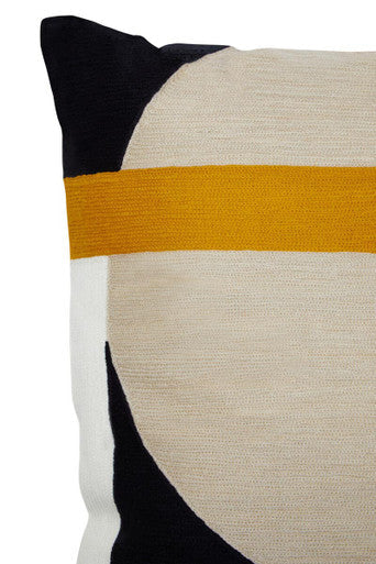Orsina Bosie Ozella Geometric Cotton Cushion – Multi-Colour Accent Pillow